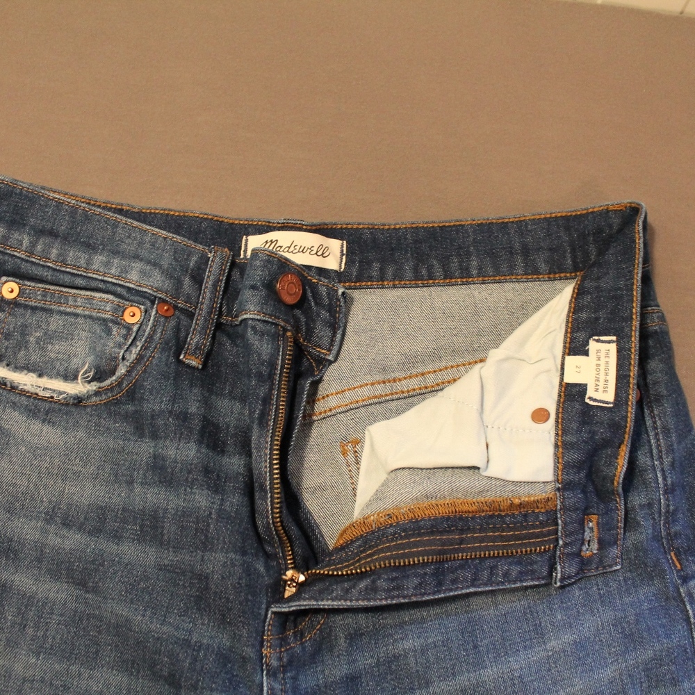Madewell Slim High Rise Boy Jean Size 27
